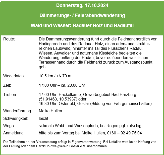 FA Wanderung 2024 10 17