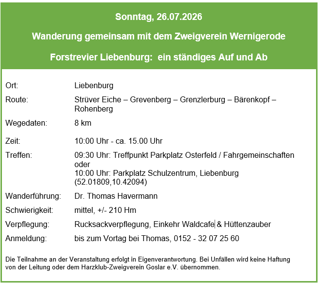 Wandern 2026 07 26