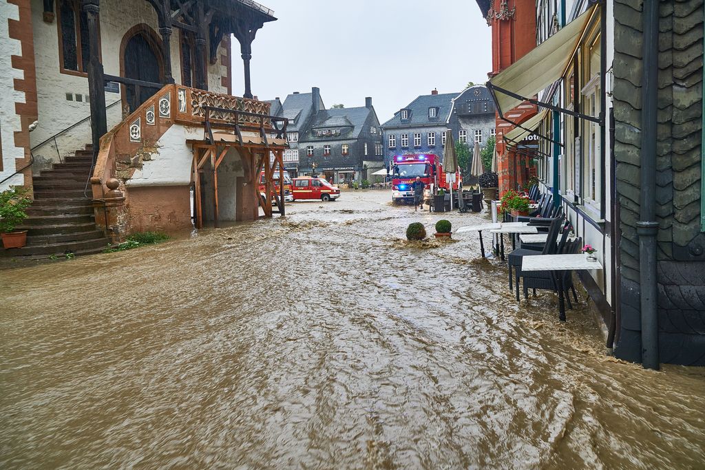 Hochwasser Martkplatz am 26.7.2017